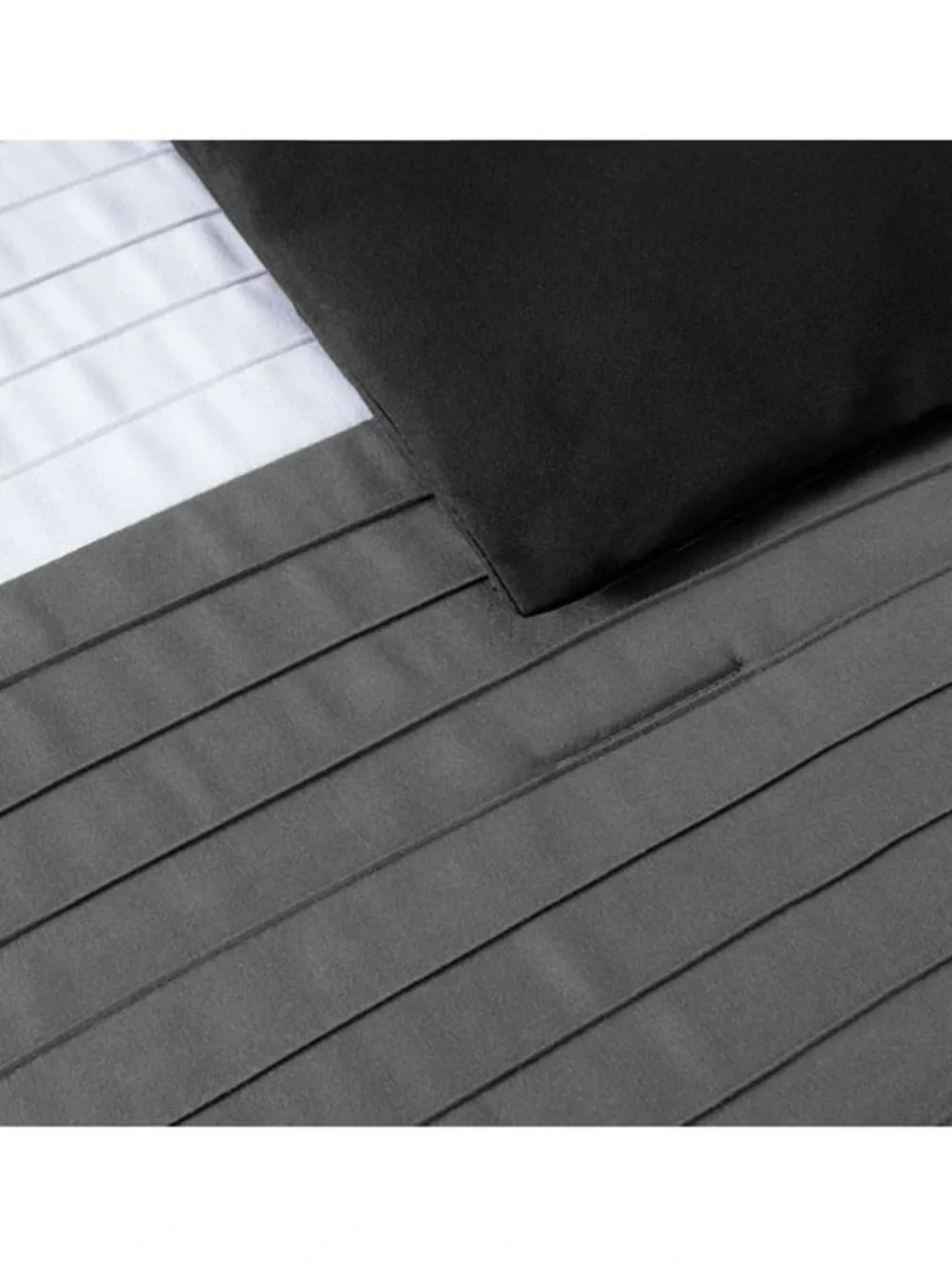 Black & Gray Striped Luxury King 3 piece Comforter Set